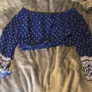 Brandy off the shoulder crop top